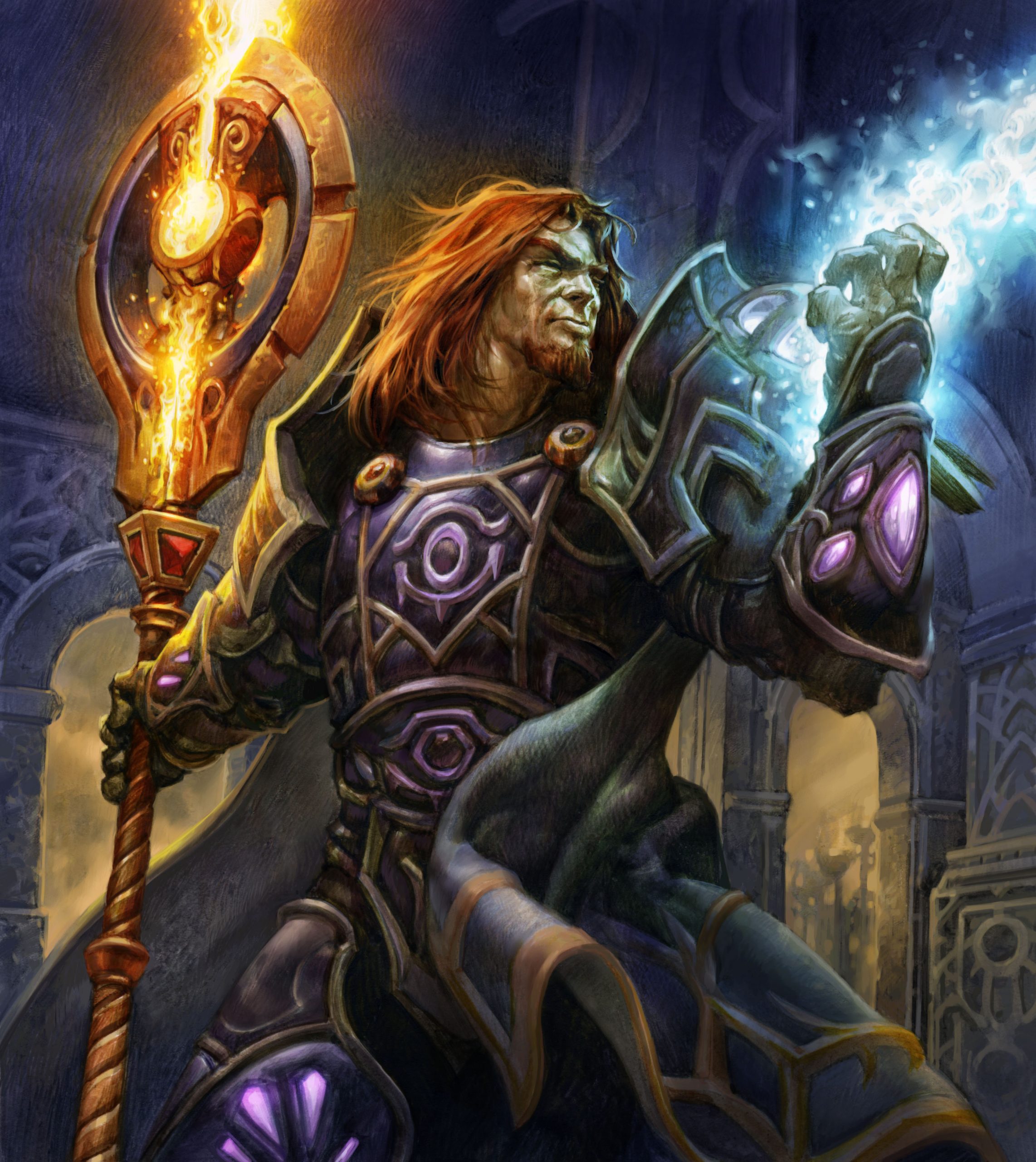 Rhonin / Illustration - World of Warcraft TCG - © Upper Deck / Blizzard Entertainment