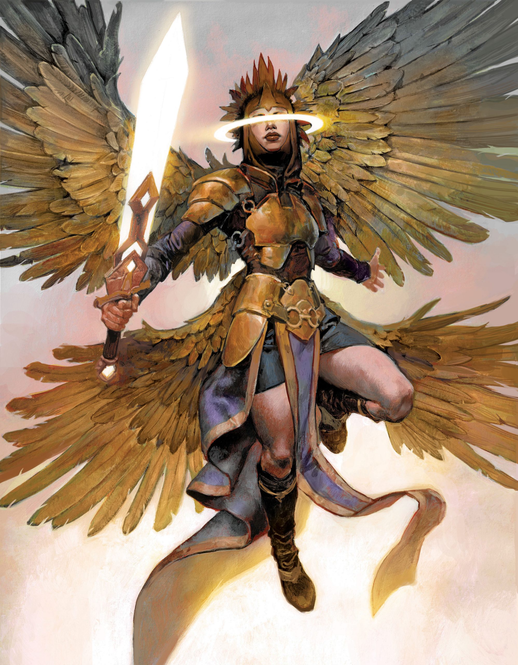 Angel Warrior Token Card - Magic:the Gathering Illustration - © Wizards of the Coast